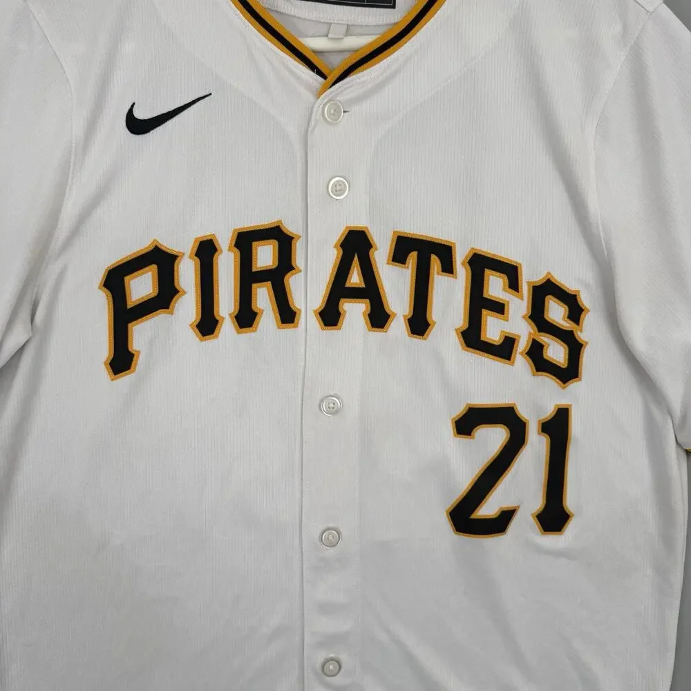 Nike Pittsburgh Pirates Roberto Clemente #21 White MLB Baseball Jersey Sz Medium